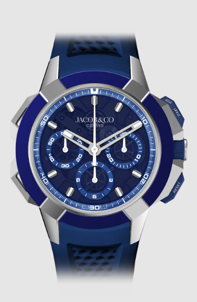 (image for) Jacob & Co epic x chrono 44mm tri-compax BLUE EC440.20.AA.AA.A Replica watch